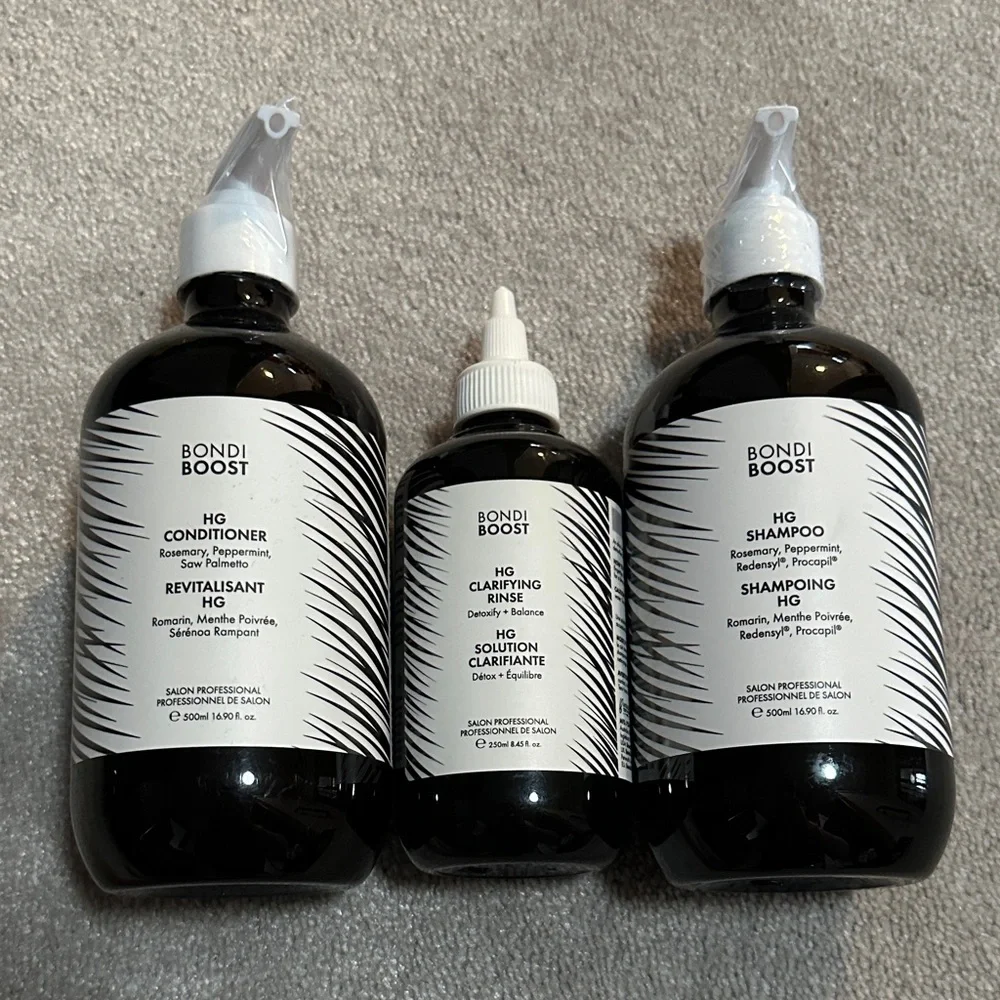 Bondi Boost HG shampoo, conditioner and clarifying rinse